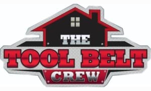 The Tool Belt Crew Logo White Marsh Handyman Service